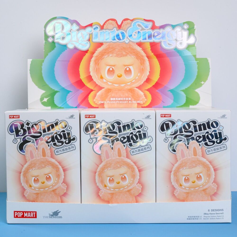 Genuine Pop Mart THE MONSTERS Big Into Energy Labubu Vinyl Pendant Blind Box